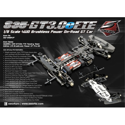 SWORKz S35-GT3.0e FTE Factory Team Edition 1/8 Brushless Power GT Pro Kit