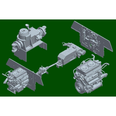 Trombitás Pz.Kpfw.VI Sd.Kfz.182 Tiger II (Porsche korai gyártású jármű) 1/16