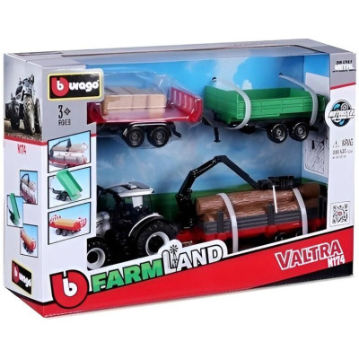 Bburago Valtra N174 tartozékokkal (ajándékdoboz)