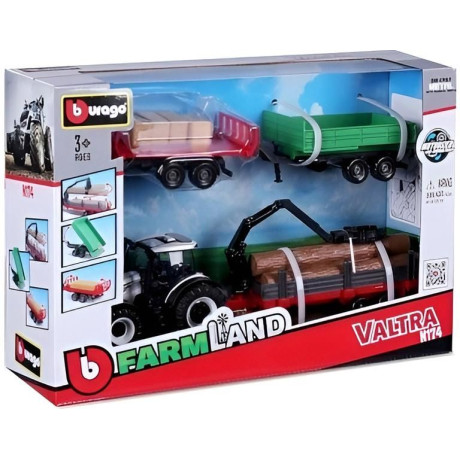 Bburago Valtra N174 tartozékokkal (ajándékdoboz)