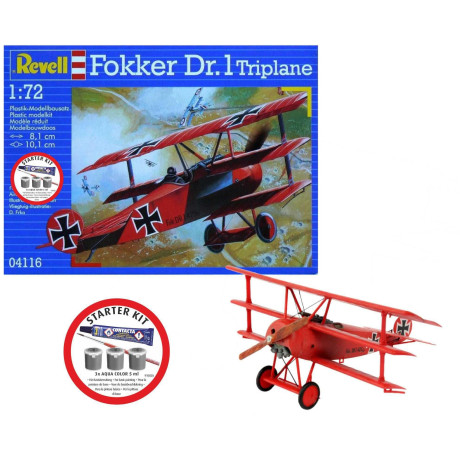 Starter Kit letadlo 74116 - Fokker DR.1 Triplane (1:72)