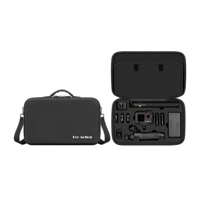 DJI Action 5 Pro - Velké PU pouzdro pro DJI Action 5 Pro a multifunkční nabíjecí rukojeť