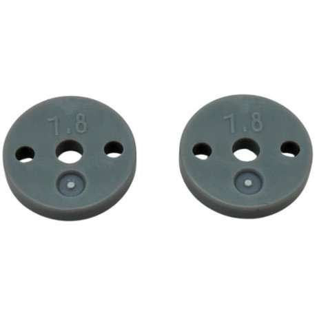 Přesné plastové pístky 1/10 BBS tlumičů (1.8x2 díry, ploché) (13mm) (2 ks)