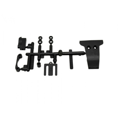 S12-3 Plastové díly (přední nárazník, držák serva, čepy stabilizátorů)