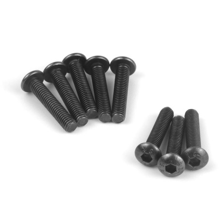 Imbusové šroubky s kulatou hlavou M3x15mm (8 ks)