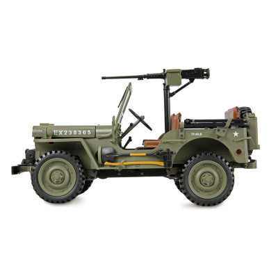 Jeep Willys MB 1:14 RTR – fém alváz, 4WD, 2 sebességes, LED lámpák