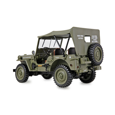 Jeep Willys MB 1:14 RTR – fém alváz, 4WD, 2 sebességes, LED lámpák
