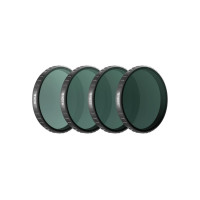 Négy Freewell szűrőből álló készlet DJI Osmo Action 6 Pro akciókamerához. A készlet tartalmazza az ND8, ND16, ND32 és ND64 szűrőket. Kompatibilis az Osmo Action 6 Pro, Osmo Action 5 Pro, Osmo Action 4 és Osmo Action 3 kamerákkal.