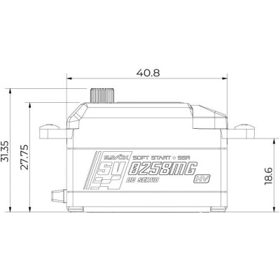SV-0258MG HiVolt Digitální servo LOW PROFILE (8 kg-0,11s/60°)