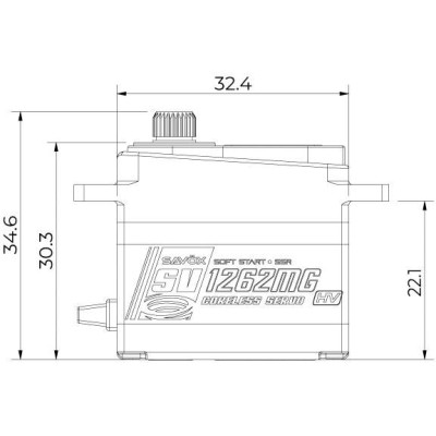 SV-1262MG HiVolt digitální servo (9kg-0,085s/60°)