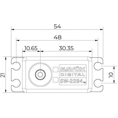 SW-2294SG BRUSHLESS HiVOLT 4S Digitální servo WATERPROOF (75kg-0,11s/60°)