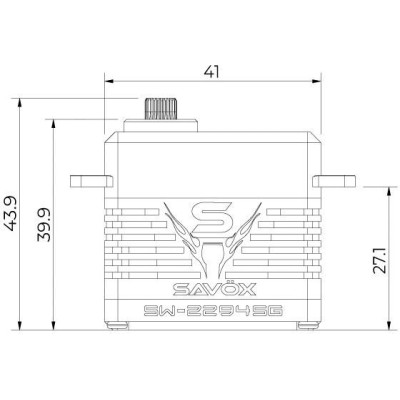 SW-2294SG BRUSHLESS HiVOLT 4S Digitální servo WATERPROOF (75kg-0,11s/60°)