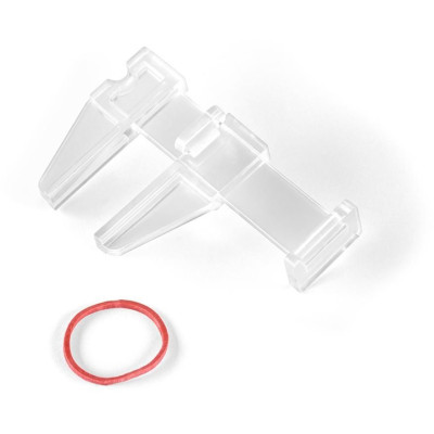 Plastová svorka malá, transparentní, 100 ks.