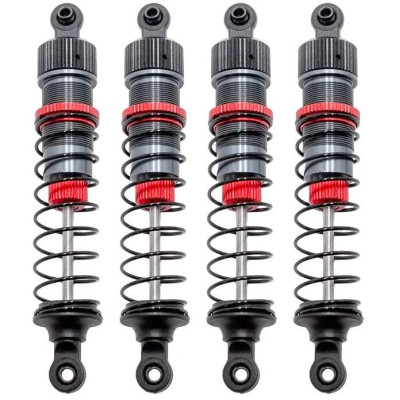 1/12 85mm Hliníkové olejové tlumiče kompletní vč. 3 sad pružin (H/S/M), 4 ks