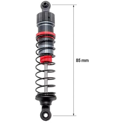 1/12 85mm Hliníkové olejové tlumiče kompletní vč. 3 sad pružin (H/S/M), 4 ks