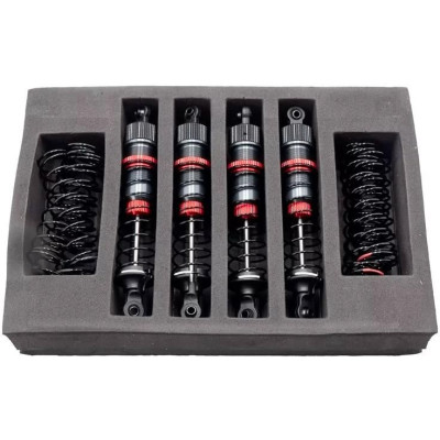 1/12 85mm Hliníkové olejové tlumiče kompletní vč. 3 sad pružin (H/S/M), 4 ks