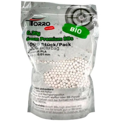 5000 ks 6mm munice/kuličky, biologicky rozložitelné, bílé