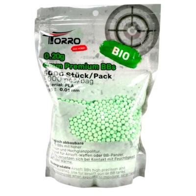 5000 ks 6mm munice/kuličky, biologicky rozložitelné, zelené