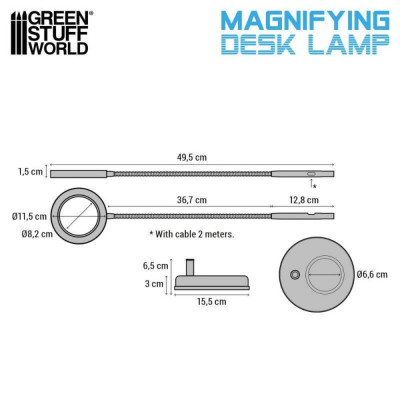 Nagyítós asztali lámpa - Darth Black