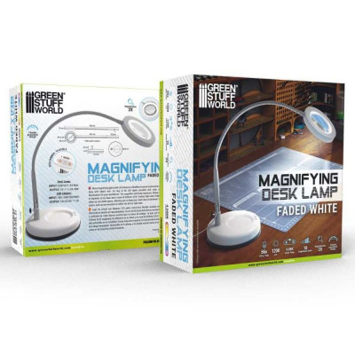 Nagyítós asztali lámpa - Fakófehér