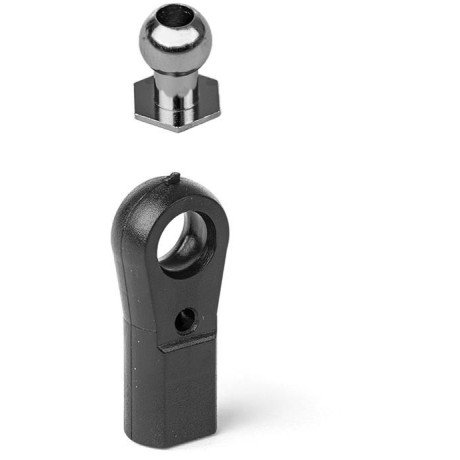 MAXI kloubek M3 s kulovým kloubem 6,0mm, šestihranou základnou a vrtáním 3,0mm, 100 ks.