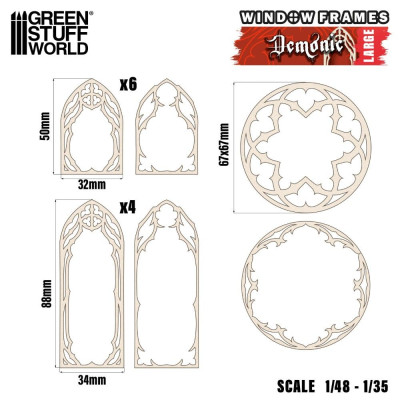 Démoni miniatűr ablakok nagy Green Stuff World
