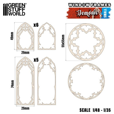 Démoni miniatűr ablakok kicsi Green Stuff World