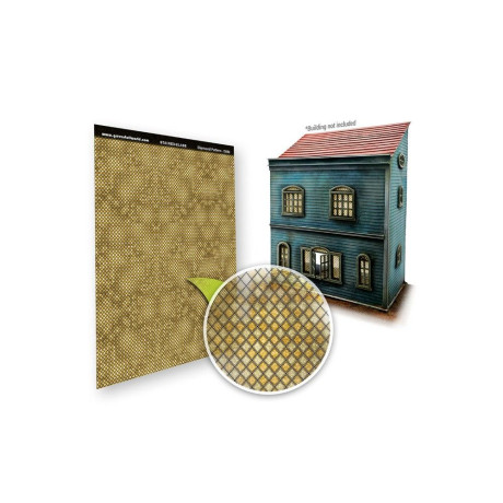 Gyémántmintás üvegfestmény Zöld cuccok világa