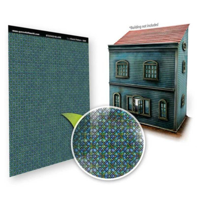 Virágmintás ólomüveg üveg Zöld cuccok világa