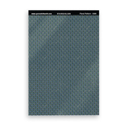 Virágmintás ólomüveg üveg Zöld cuccok világa