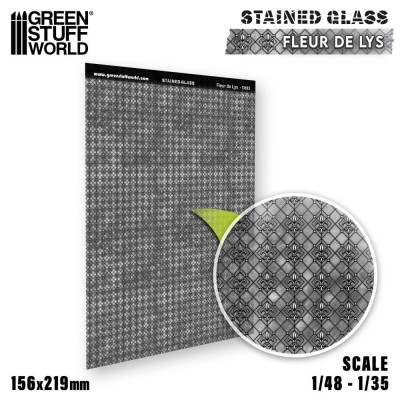Fleur-de-Lys ólomüveg ablak Green Stuff World