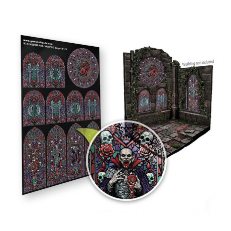 Ólomüveg vámpír nagy 150×220 mm Green Stuff World