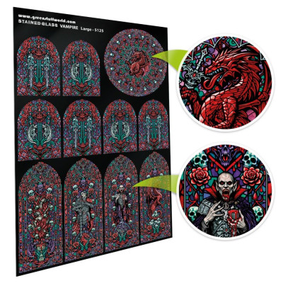 Ólomüveg vámpír nagy 150×220 mm Green Stuff World