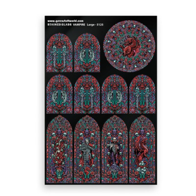 Ólomüveg vámpír nagy 150×220 mm Green Stuff World