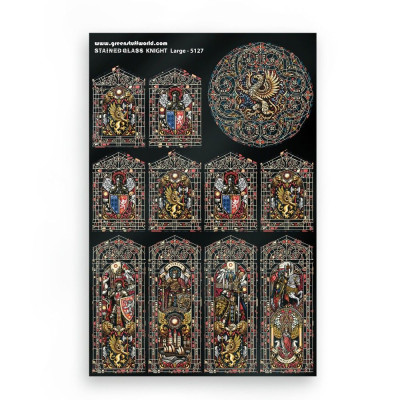 Ólomüveg lovag nagy 150×220 mm Green Stuff World