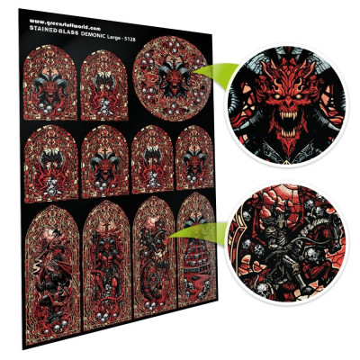 Démoni ólomüveg nagyméretű 150×220 mm Green Stuff World