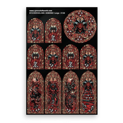 Démoni ólomüveg nagyméretű 150×220 mm Green Stuff World