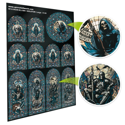 Ólomüveg csontváz nagy 150×220 mm Green Stuff World