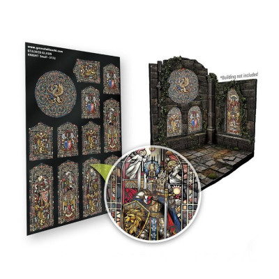 Ólomüveg lovag kicsi 150×220 mm Green Stuff World