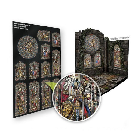 Ólomüveg lovag kicsi 150×220 mm Green Stuff World