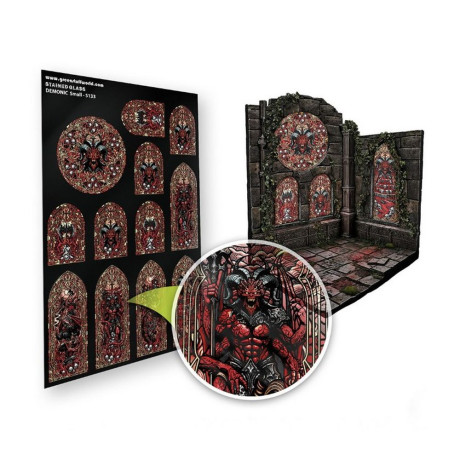 Ólomüveg démon kicsi 150×220 mm Green Stuff World