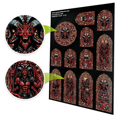 Ólomüveg démon kicsi 150×220 mm Green Stuff World