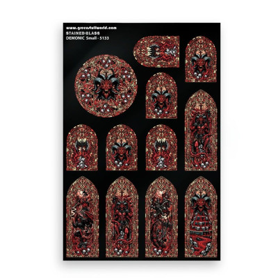 Ólomüveg démon kicsi 150×220 mm Green Stuff World