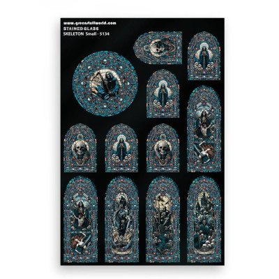 Ólomüveg csontváz, kicsi, 150×220 mm, Green Stuff World