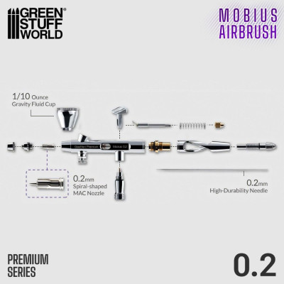 Gaahleri GHPM-Mobius 0.2mm – prémium minőségű airbrush pisztoly