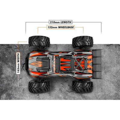 Spryte ST Turbo 1/20 4WD Monster Truck – Oranžový