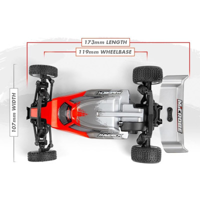 Maverick Microbe 1/24th Buggy - Červená