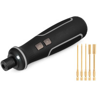 Elektromos csavarhúzó beépített 2000 mAh-s akkumulátorral és USB-C töltővel bármilyen anyagba, beleértve a kemény műanyagokat is, csavarozáshoz. A csomag 5 db bitet tartalmaz - 1,5 mm, 2,0 mm, 2,5 mm, 5,5 mm és 7,0 mm.