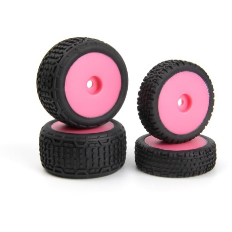 Microbe Buggy kerekek kompletten (rózsaszín/elöl/hátul)