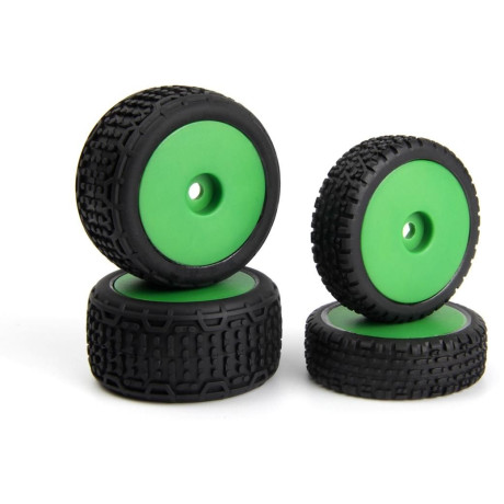 Microbe Buggy kerekek kompletten (zöld/elöl/hátul)